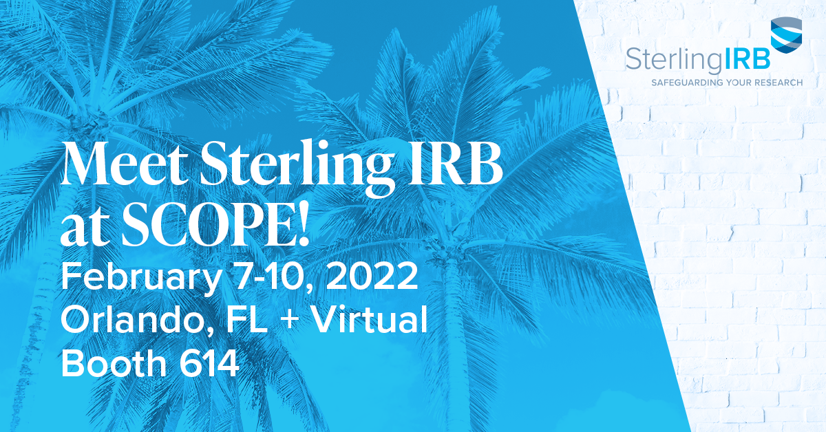 Join Sterling IRB at SCOPE 2022 in Orlando!